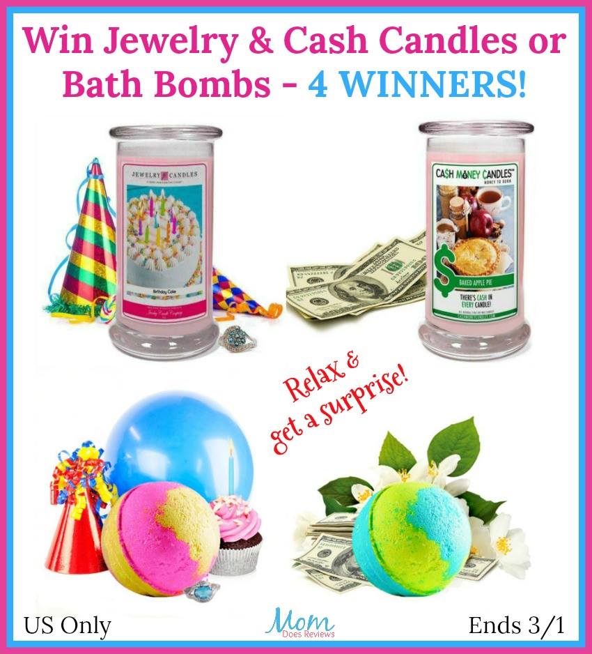 Cash & Jewelry Candles and Bath Bombs Giveaway!! 4 WINNERS! (ends 3/1)