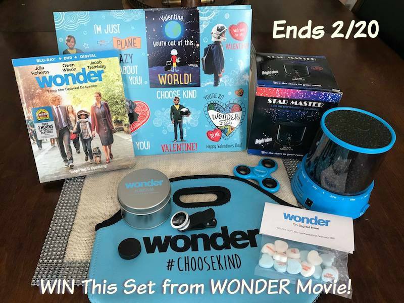 WONDER Movie Blu-Ray Plus More Prize Set Giveaway! (ends 2/20)
