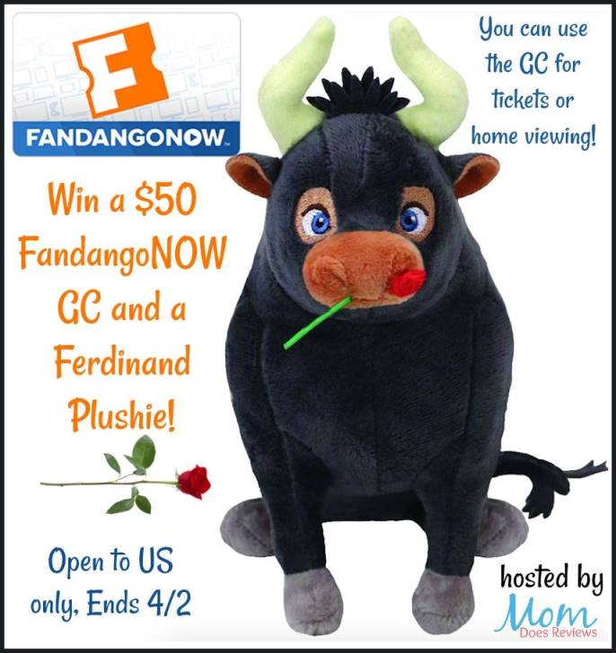 $50 Fandango Gift Card & Ferdinand Plushie Giveaway! (ends 4/2)