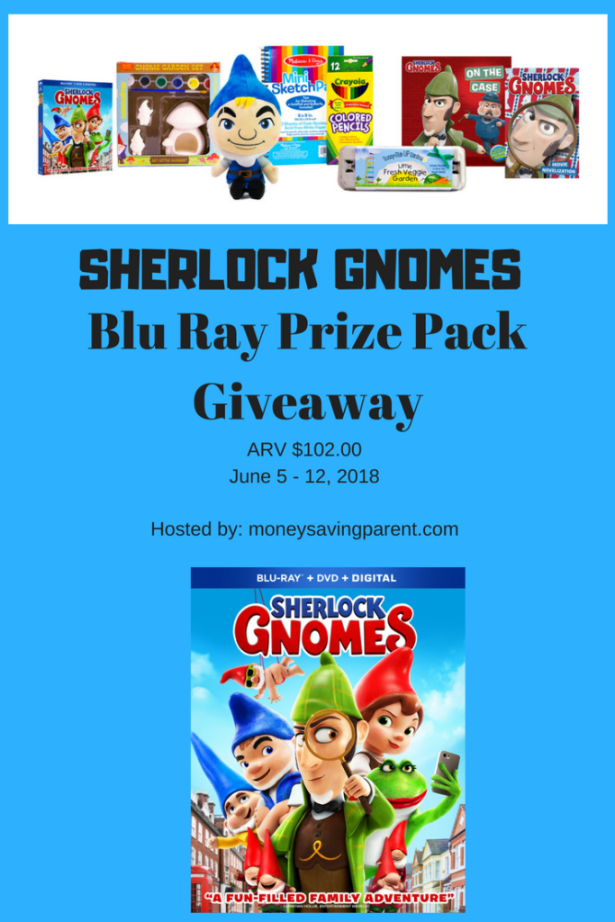 Sherlock Gnomes Blu-Ray Prize Package Giveaway! (ends 6/12)