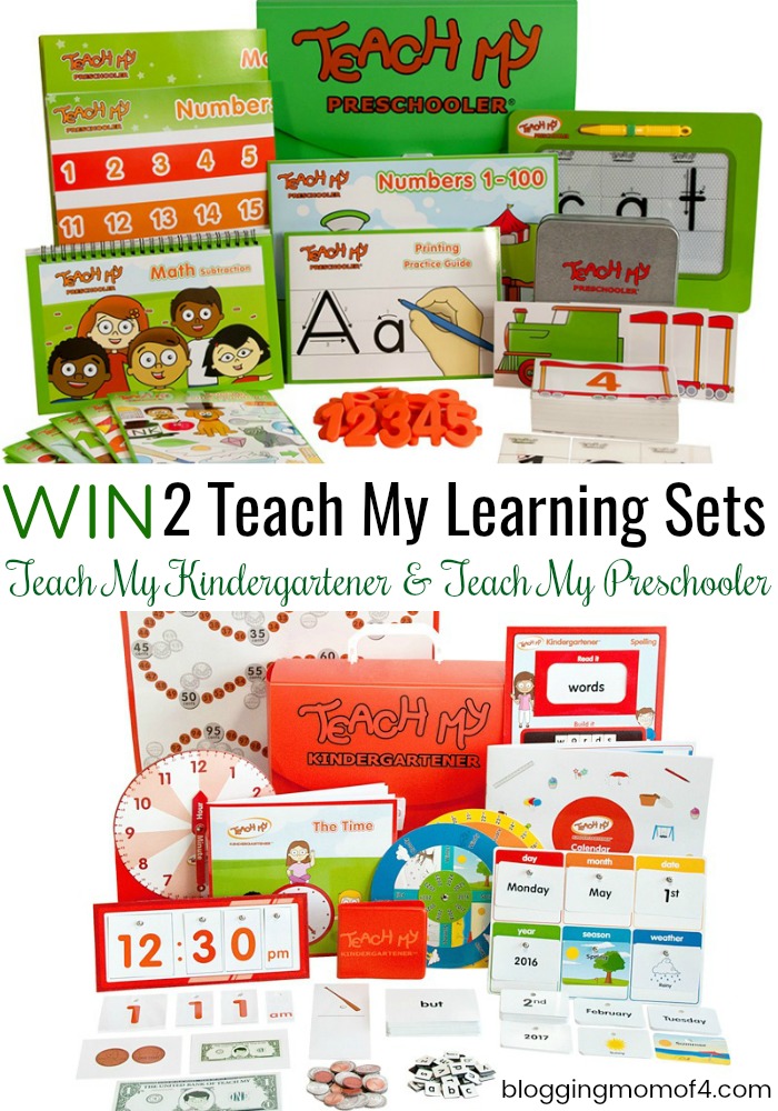 Teach My Preschooler & Kindergartener Learning Kits Giveaway! #SummerEssentials (ends 7/14) 