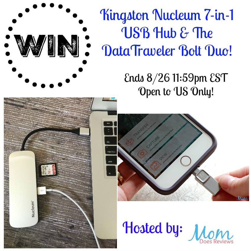 Kingston DataTravler Bolt Duo & Nucleum 7-in-1 USB Hub Giveaway! (ends 8/26)