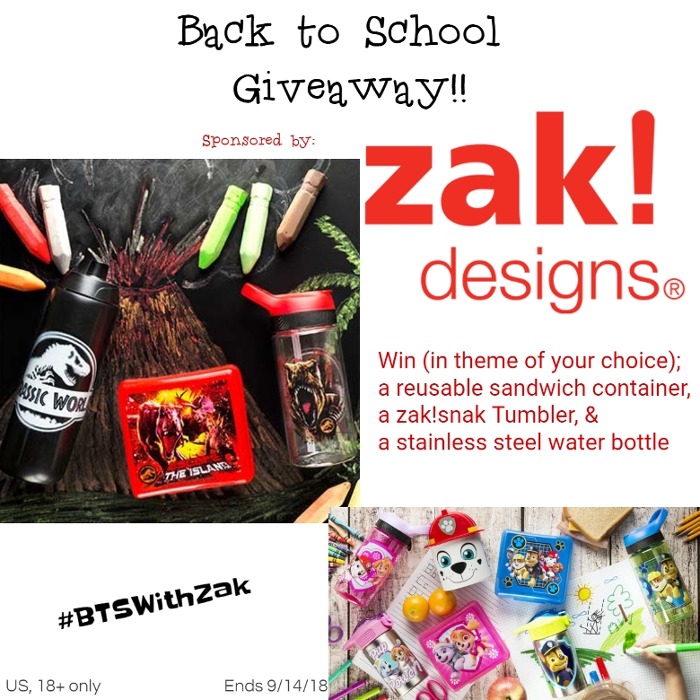 Zak Designs Back to School Prize Package Giveaway! (ends 9/14)