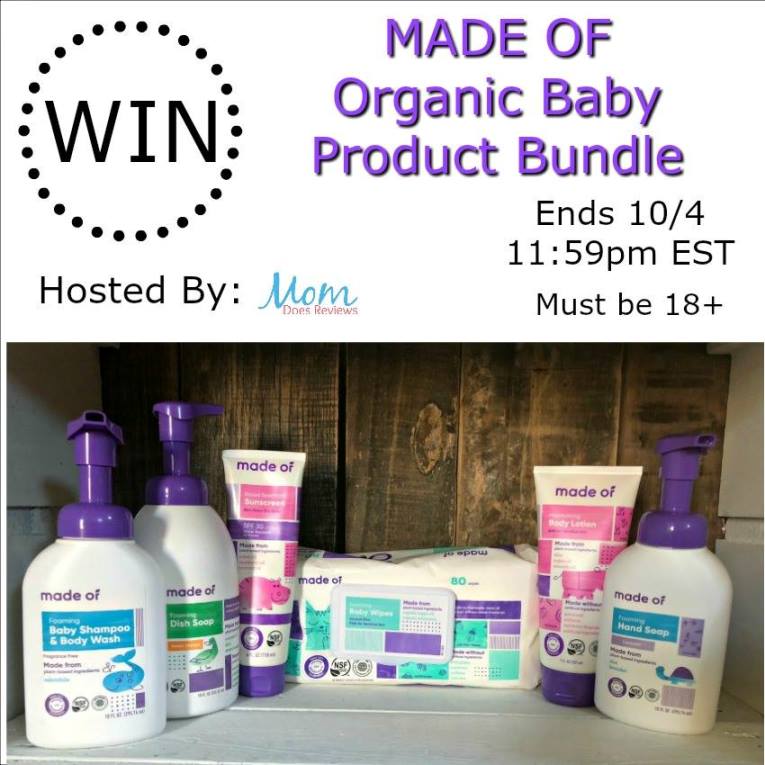 MADE OF Organic Baby Product Bundle Giveaway! (ends 10/4)