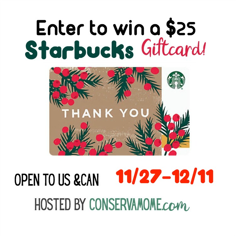 Warm up with this $25 Starbucks Gift Card #Giveaway! (ends 12/11)