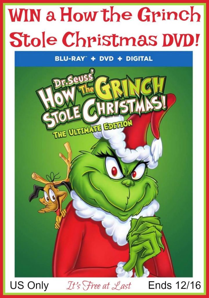 How the Grinch Stole Christmas DVD Giveaway! (ends 12/16)