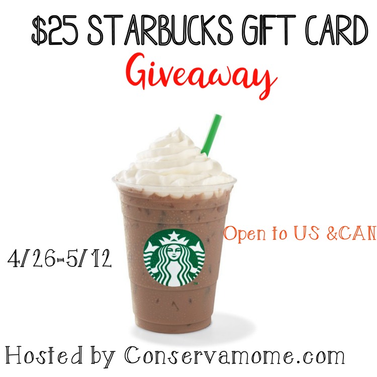 Win a 25 Starbucks Gift Card open to USA & CAN! GIVEAWAY