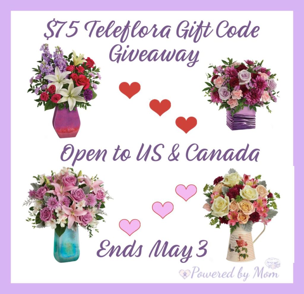 $75 Teleflora Gift Code Giveaway! #LOVEOUTLOUD USA & CAN (ends 5/3)