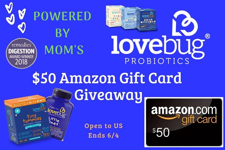 $50 Amazon Gift Card Giveaway from LoveBug Probiotics!! (ends 6/4)