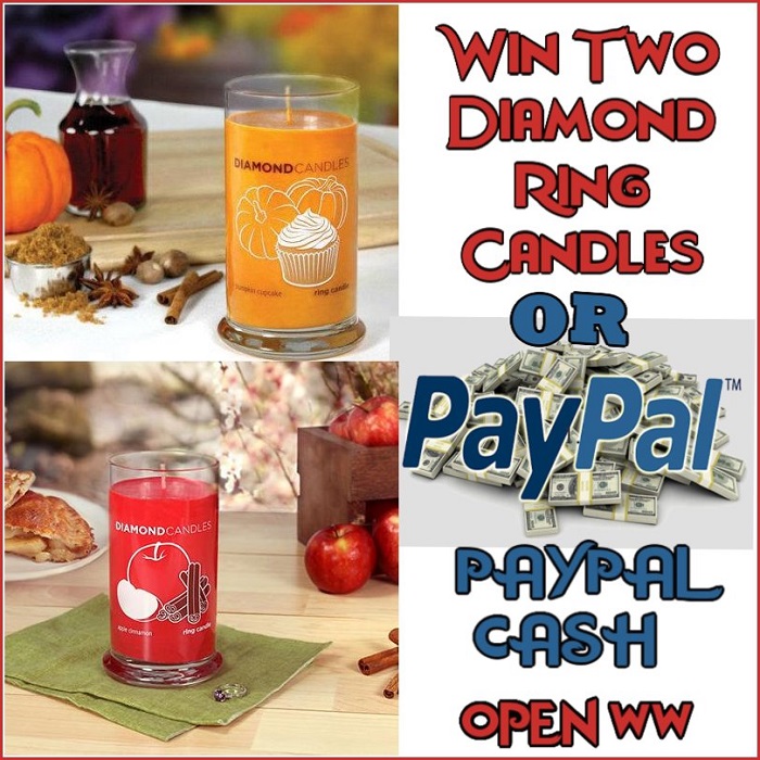 Diamond Candles OR $60 PayPal Cash #Giveaway! Open WW (ends 10/26)